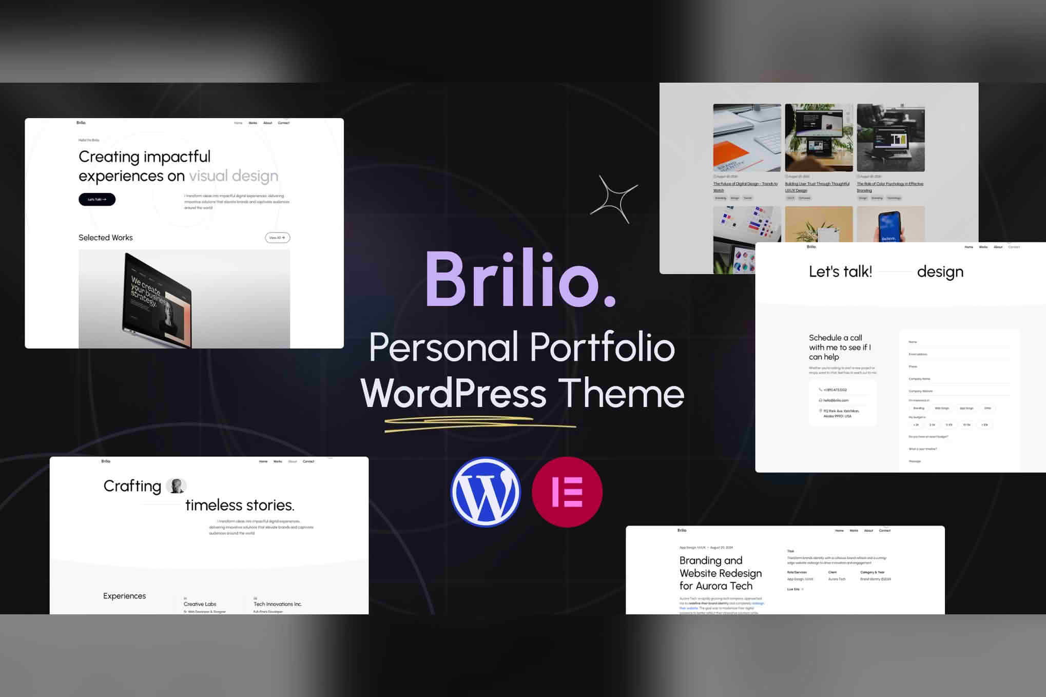 Brilio - Personal Portfolio WordPress Theme