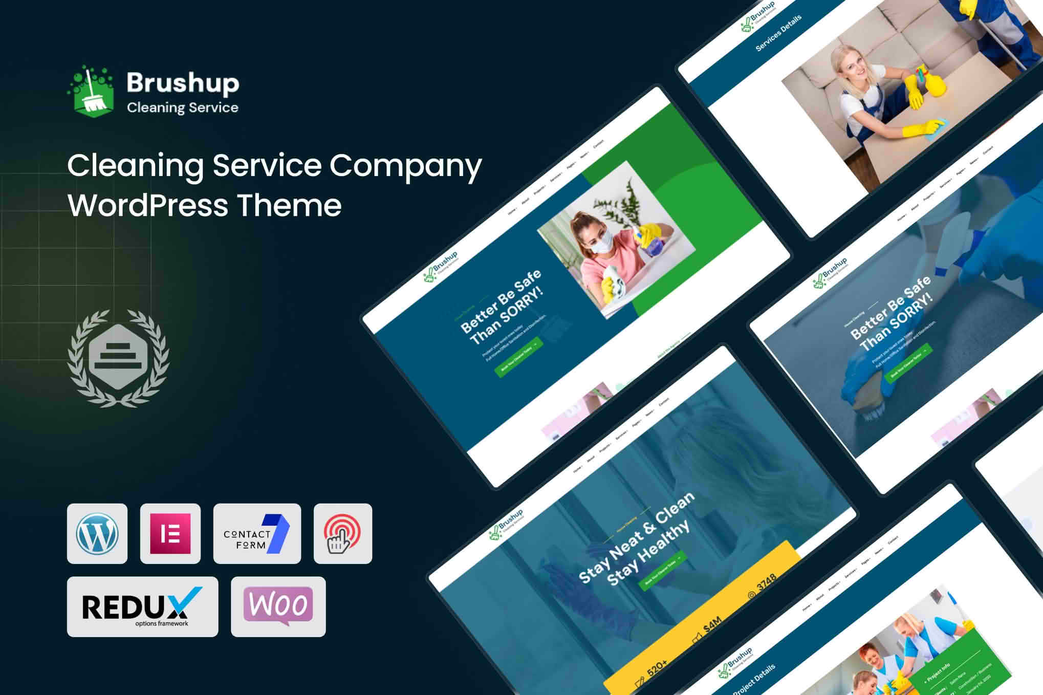 Download Brushup - Cleaning Service Company WordPress Theme GPL WordPress Plugin