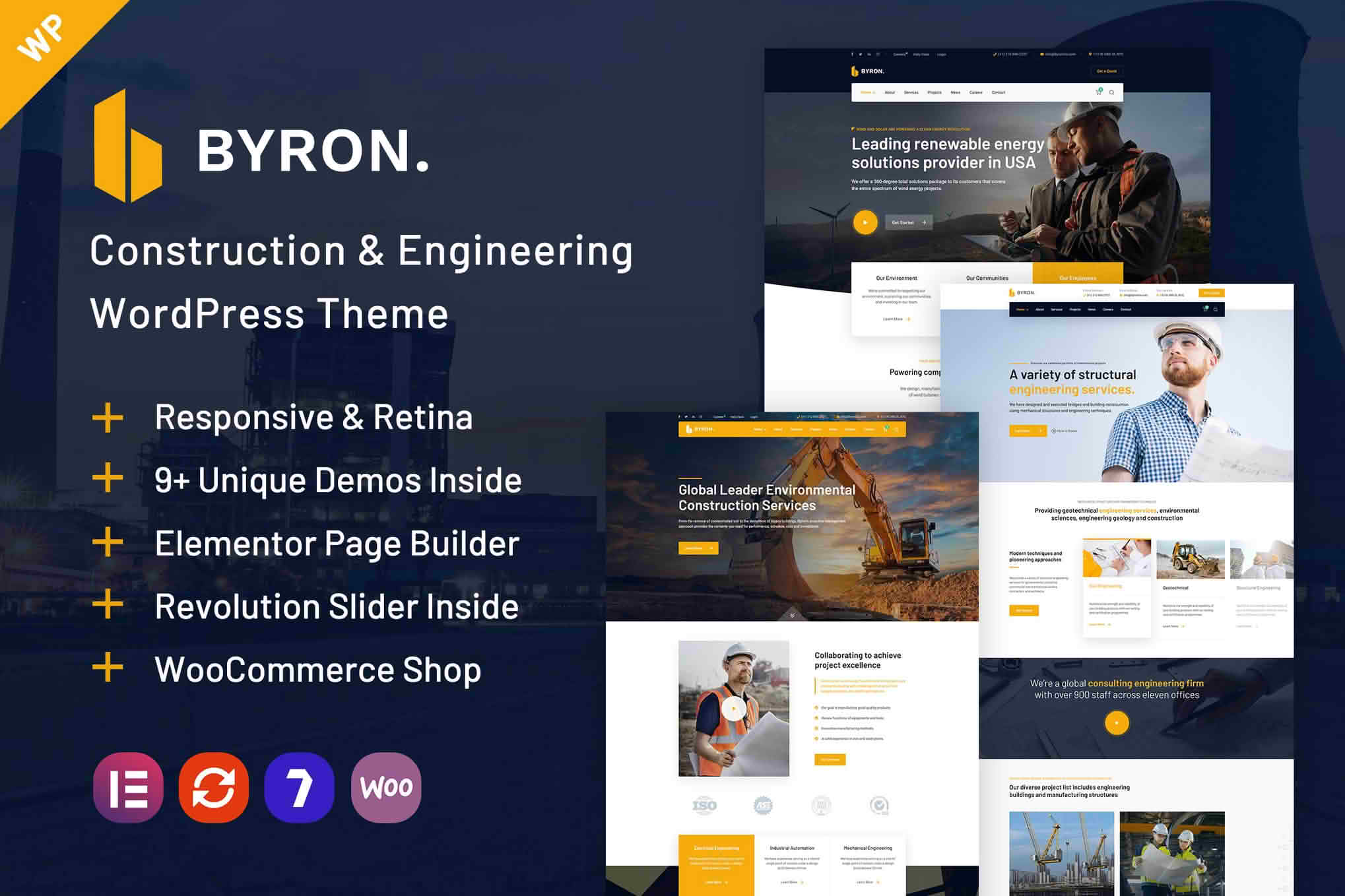 Download Byron | Construction and Engineering WordPress Theme GPL WordPress Plugin