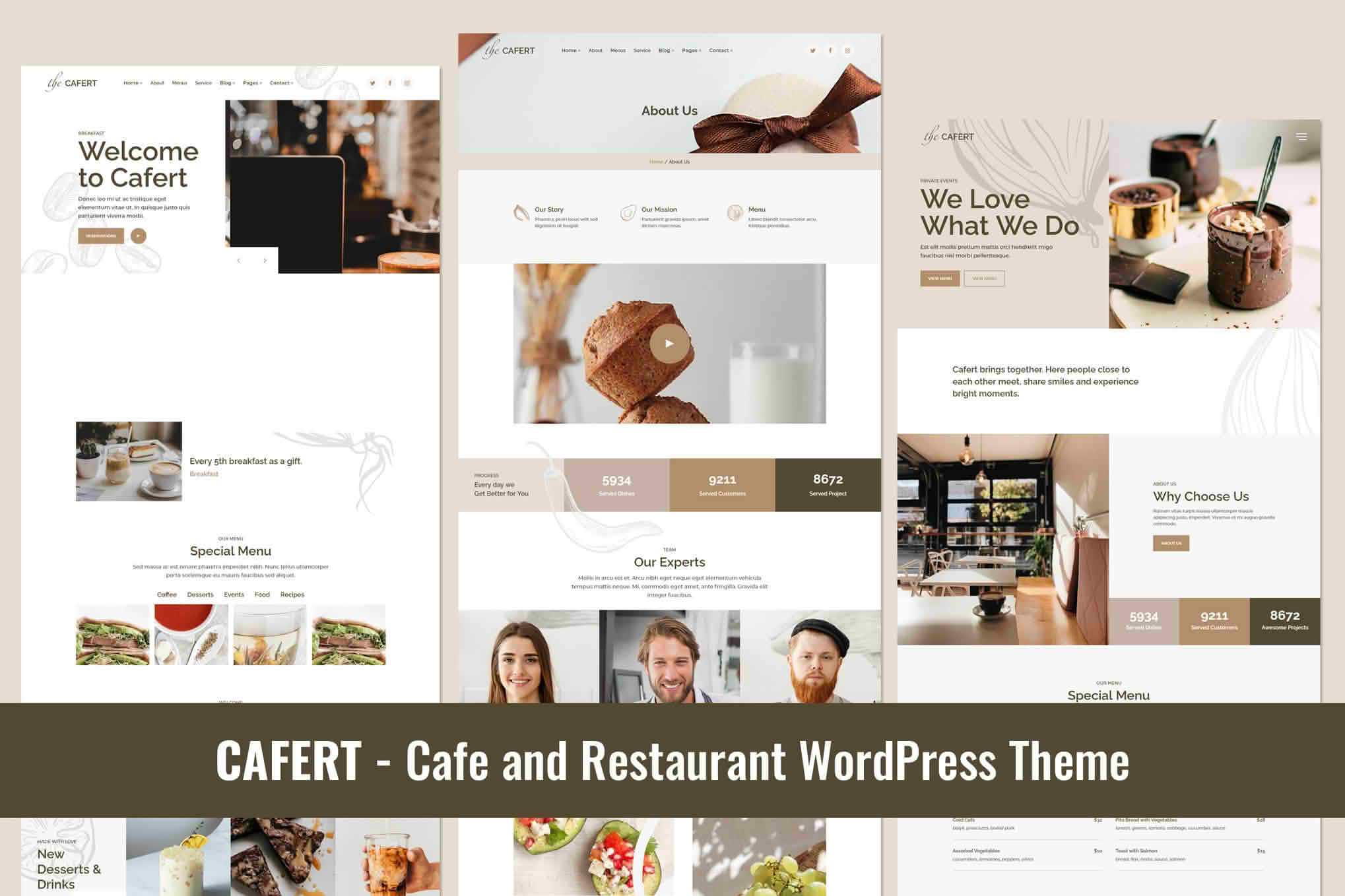 Download Cafert – Cafe and Restaurant WordPress Theme GPL WordPress Plugin