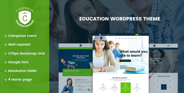Download Campress - Responsive Education WordPress Theme GPL WordPress Plugin