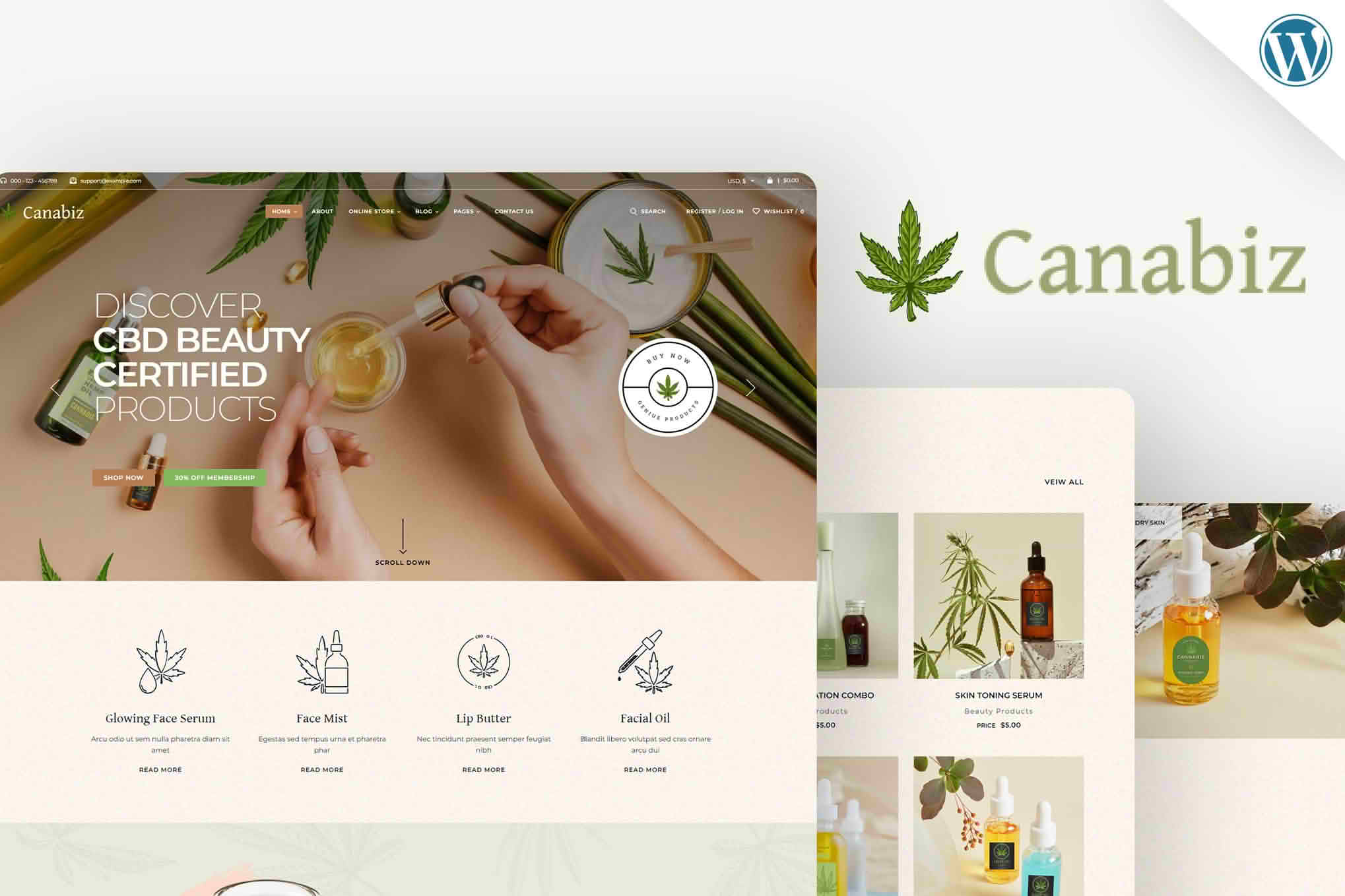 Download Canabiz - Marijuana WordPress Theme GPL WordPress Plugin