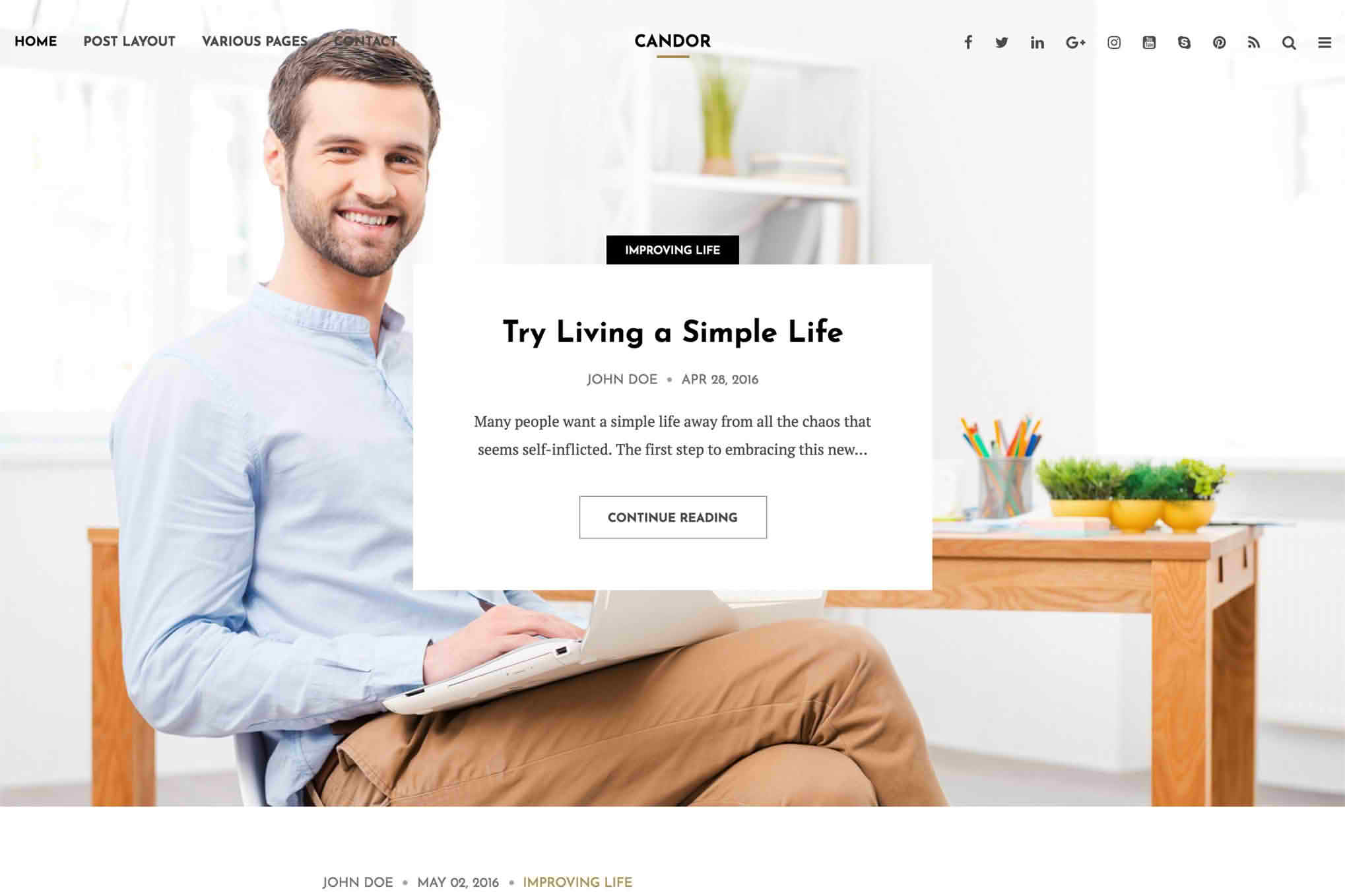 Download Candor - Responsive WordPress Blog Theme GPL WordPress Plugin