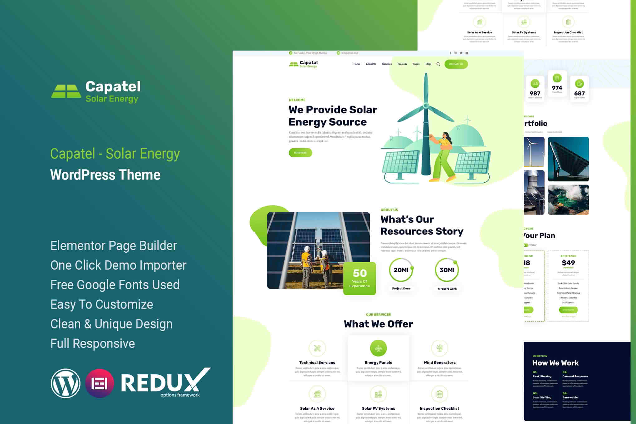 Capatel – Solar Energy WordPress Theme