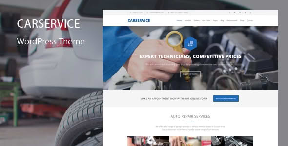 Download Car Service - Mechanic Auto Shop WordPress Theme GPL WordPress Plugin