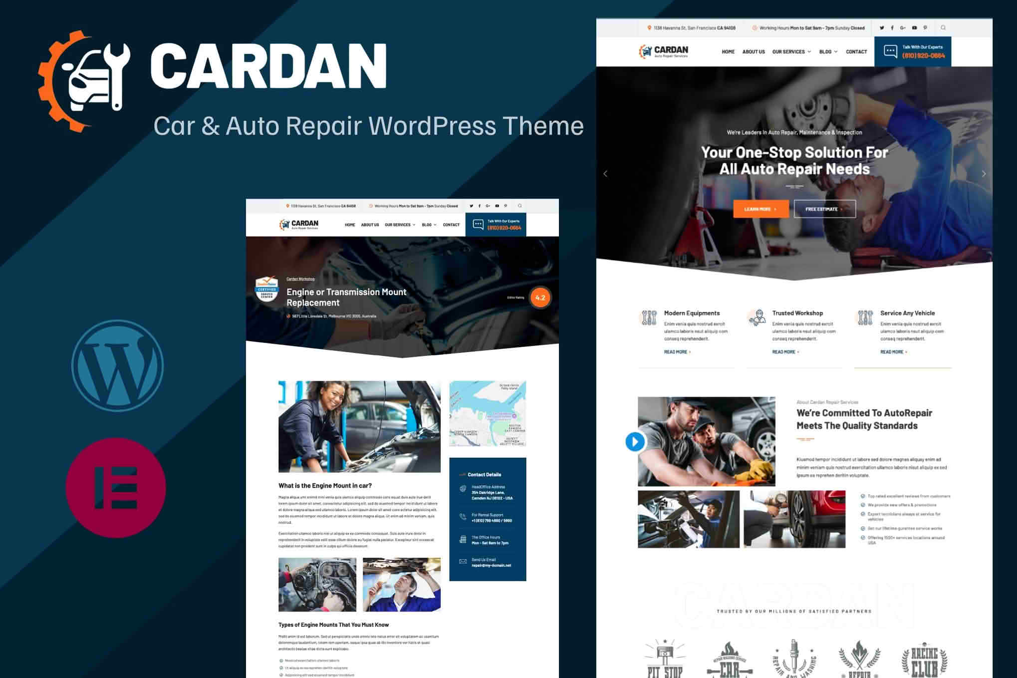 Download Cardan - Auto Repair WordPress Theme GPL WordPress Plugin