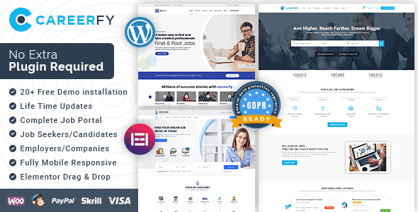 Download Careerfy - Job Board WordPress Theme GPL WordPress Plugin