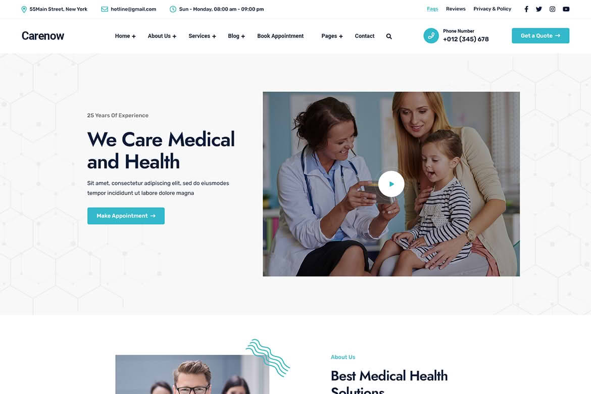 Download Carenow – Medical & Dentist WordPress Theme GPL WordPress Plugin