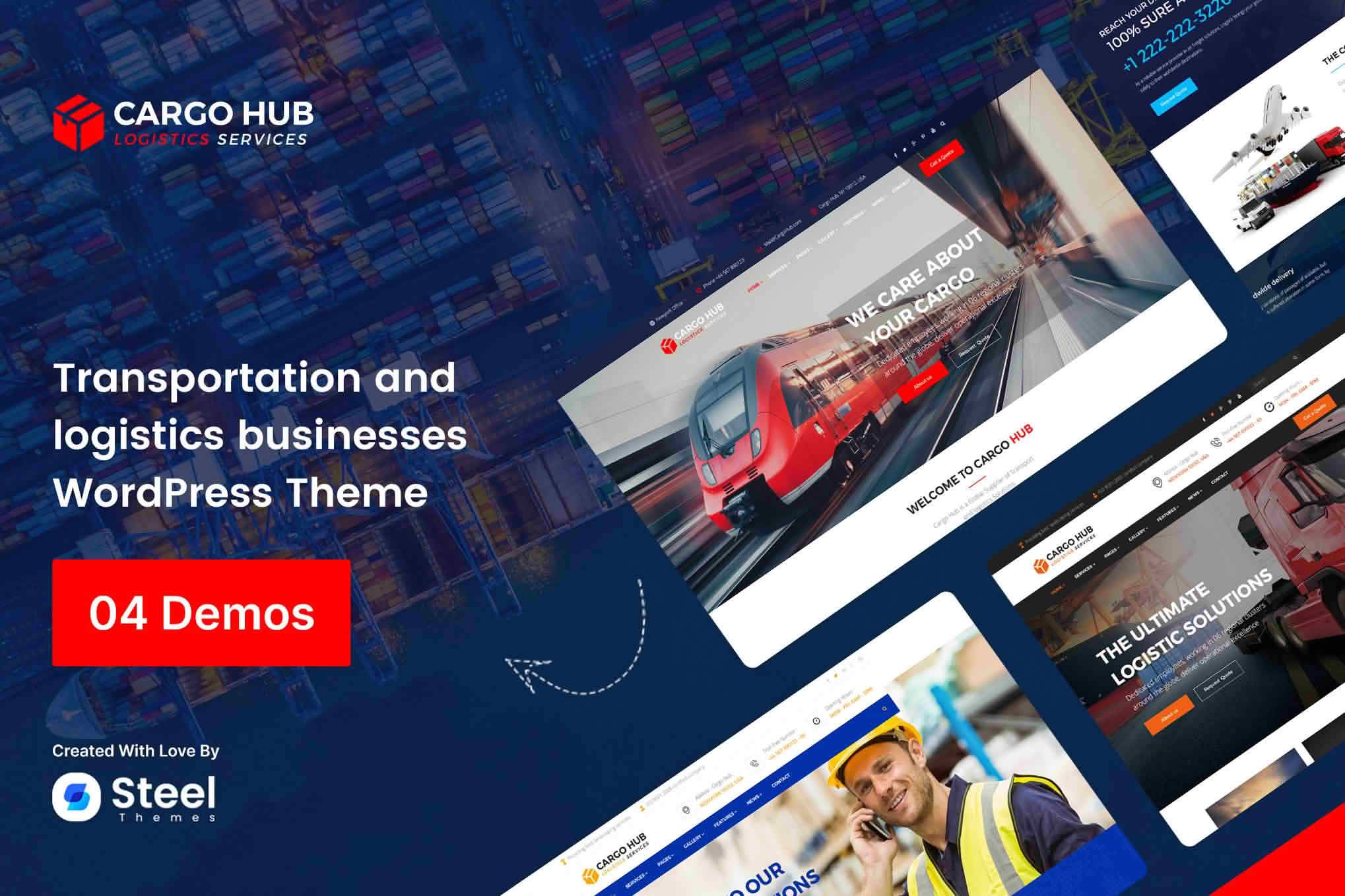 Download Cargo HUB - Transportation and Logistics WordPress Theme GPL WordPress Plugin