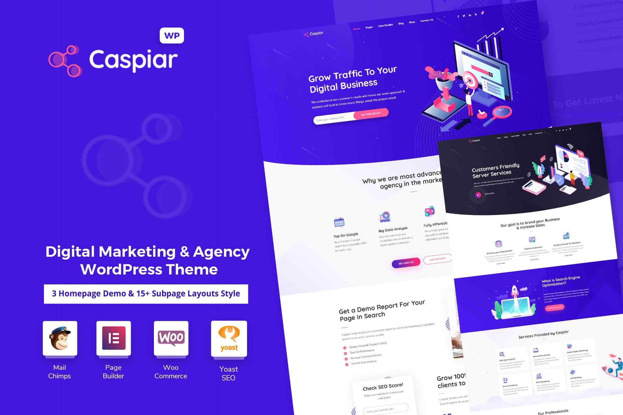Download Caspiar | Digital Marketing & Agency WordPress Theme GPL WordPress Plugin