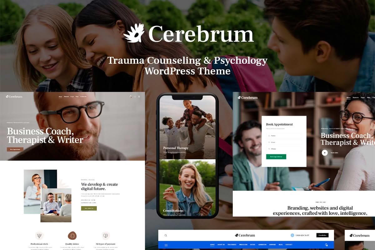 Download Cerebrum - Counseling & Psychology WordPress Theme GPL WordPress Plugin