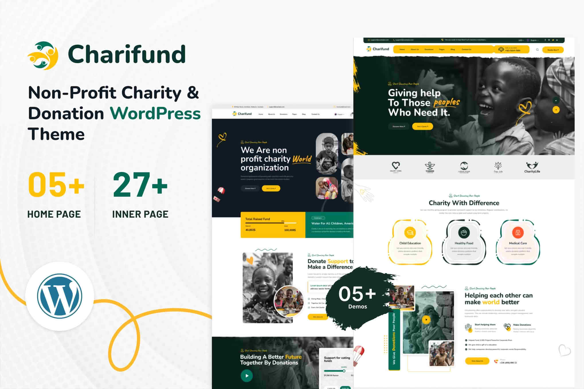 Download ChariFund - Charity & Donation NonProfit Fundraising WordPress Theme Multipurpose GPL WordPress Plugin
