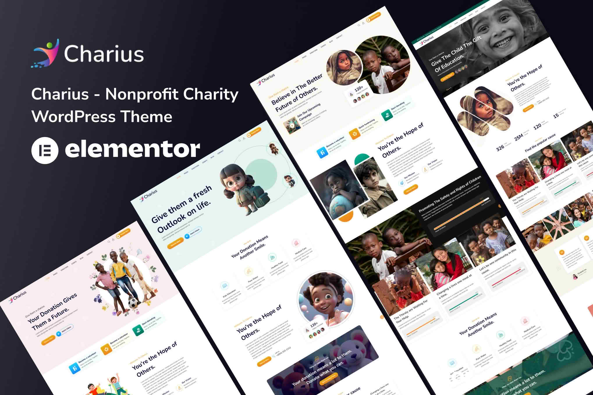 Download Charius - Nonprofit Charity WordPress Theme GPL WordPress Plugin