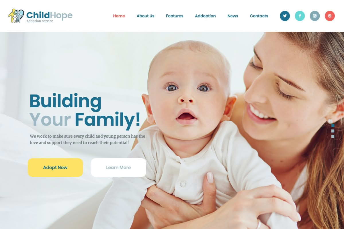 Download ChildHope | Child Adoption Services & Nonprofit Theme GPL WordPress Plugin