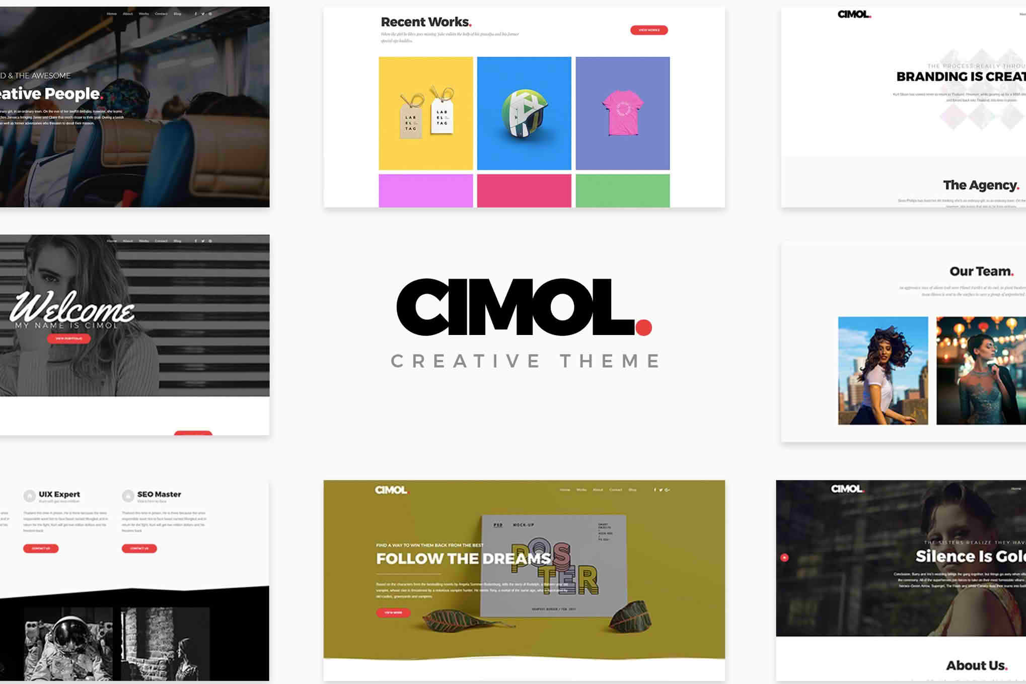 Download Cimol - Responsive One & Multi Page Portfolio Theme GPL WordPress Plugin