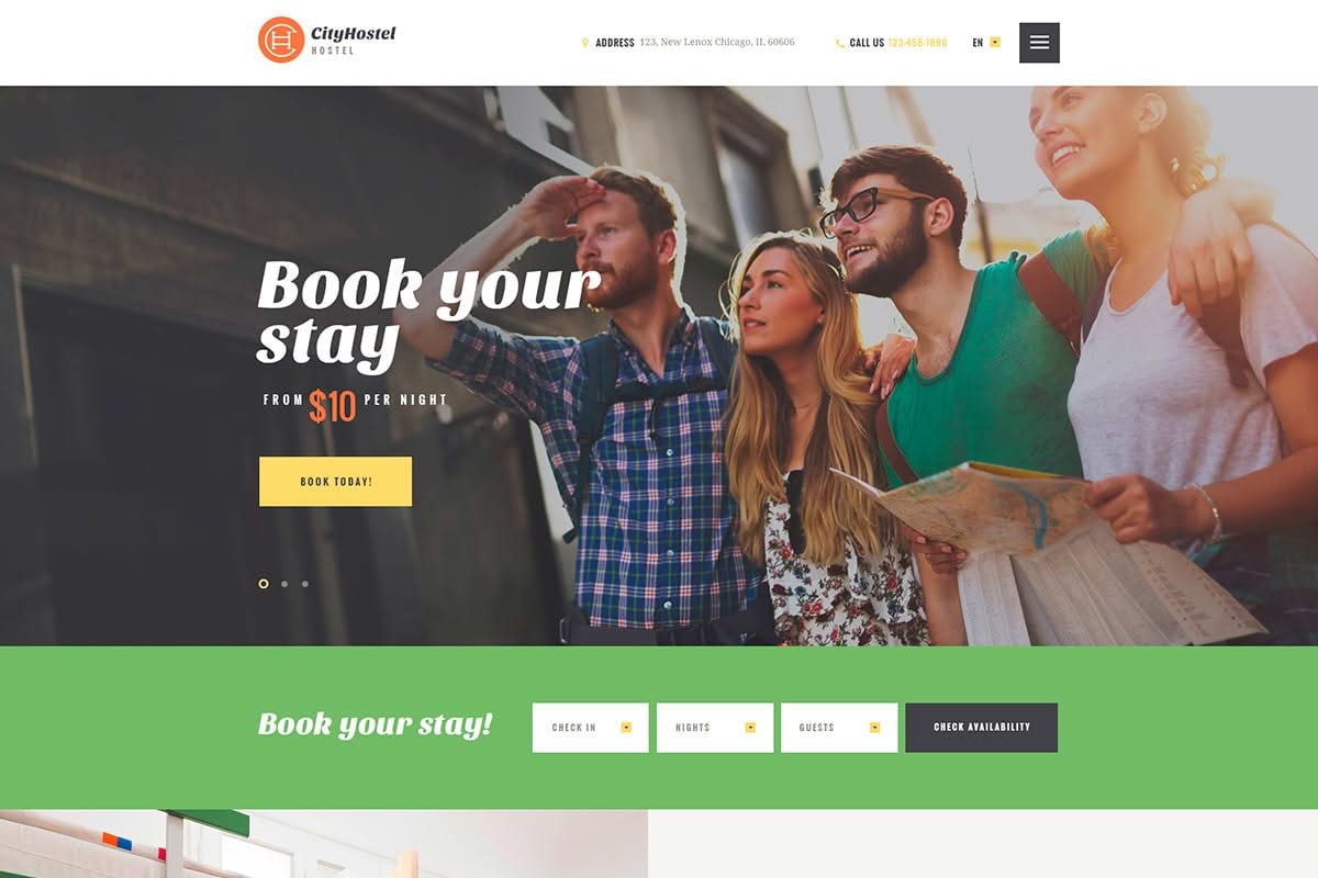 Download City Hostel | Travel & Hotel Booking WordPress Theme GPL WordPress Plugin