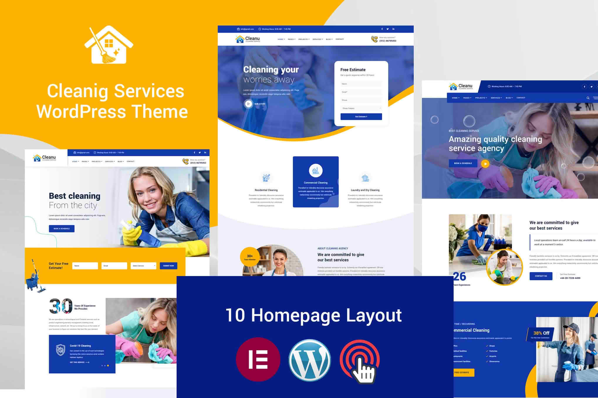 Download Cleanu - Cleaning Services WordPress GPL WordPress Plugin