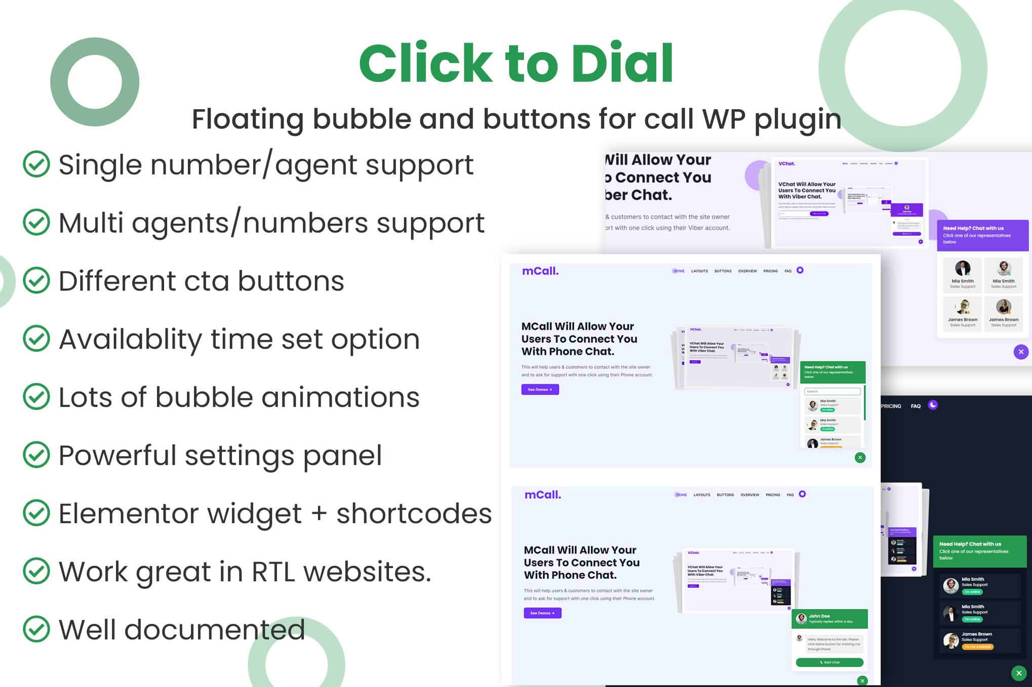 Download Click to dial - Direct call from website WordPress