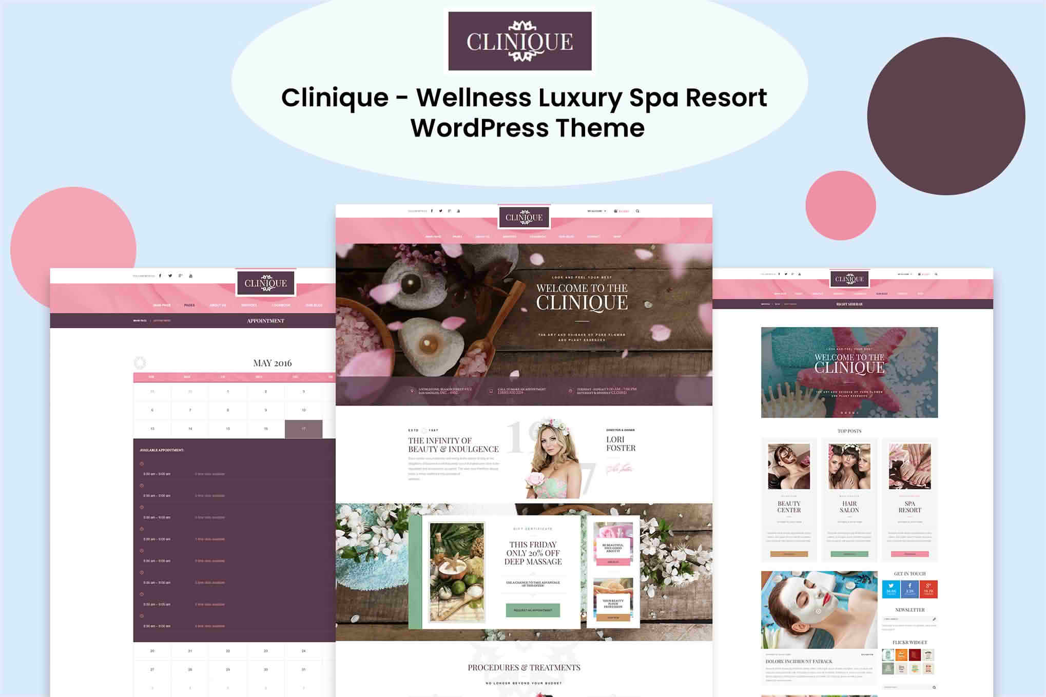 Download Clinique - Wellness Luxury Spa Resort WordPress Theme GPL WordPress Plugin