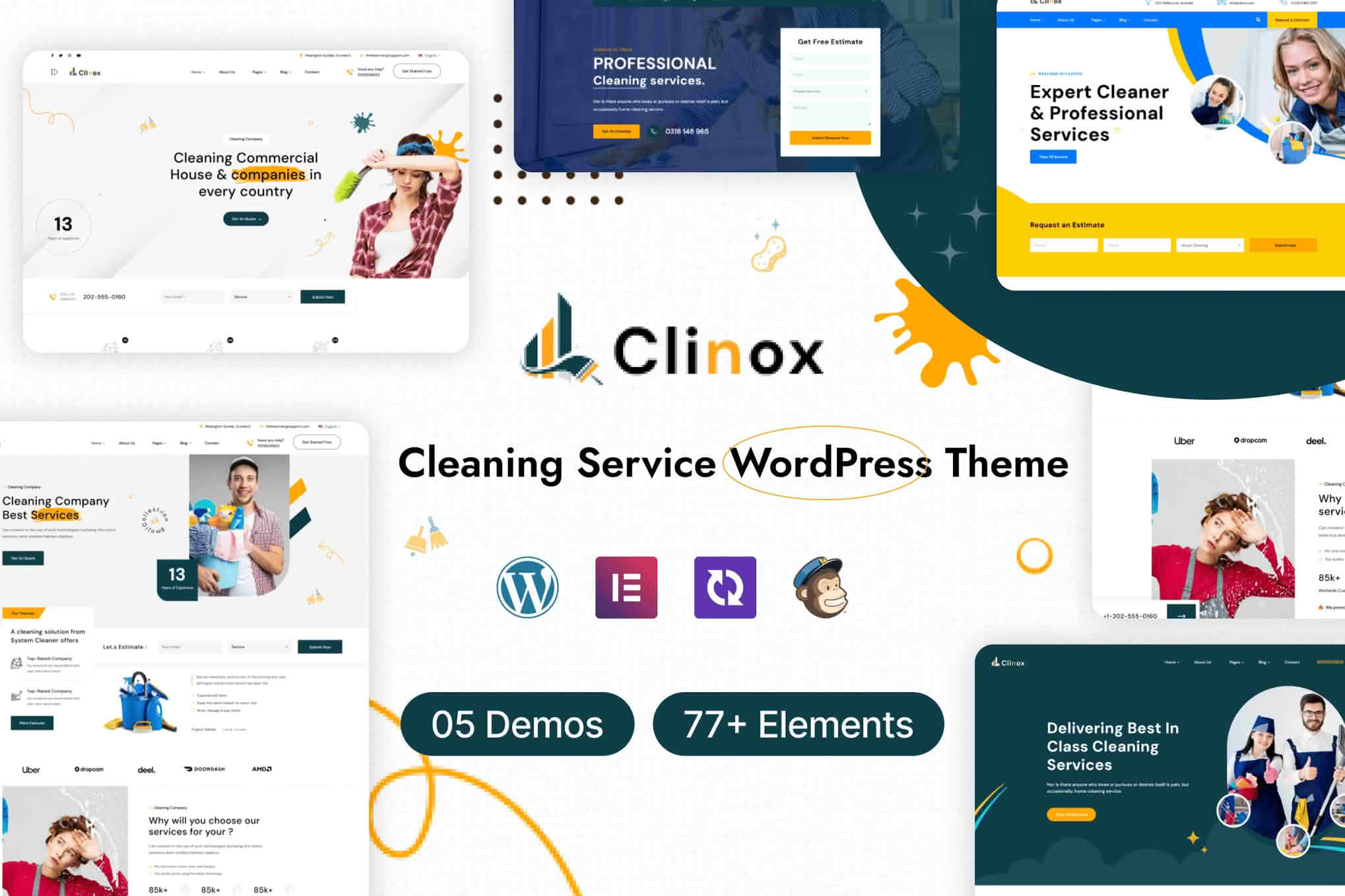 Download Clinox - Cleaning Services WordPress Theme GPL WordPress Plugin