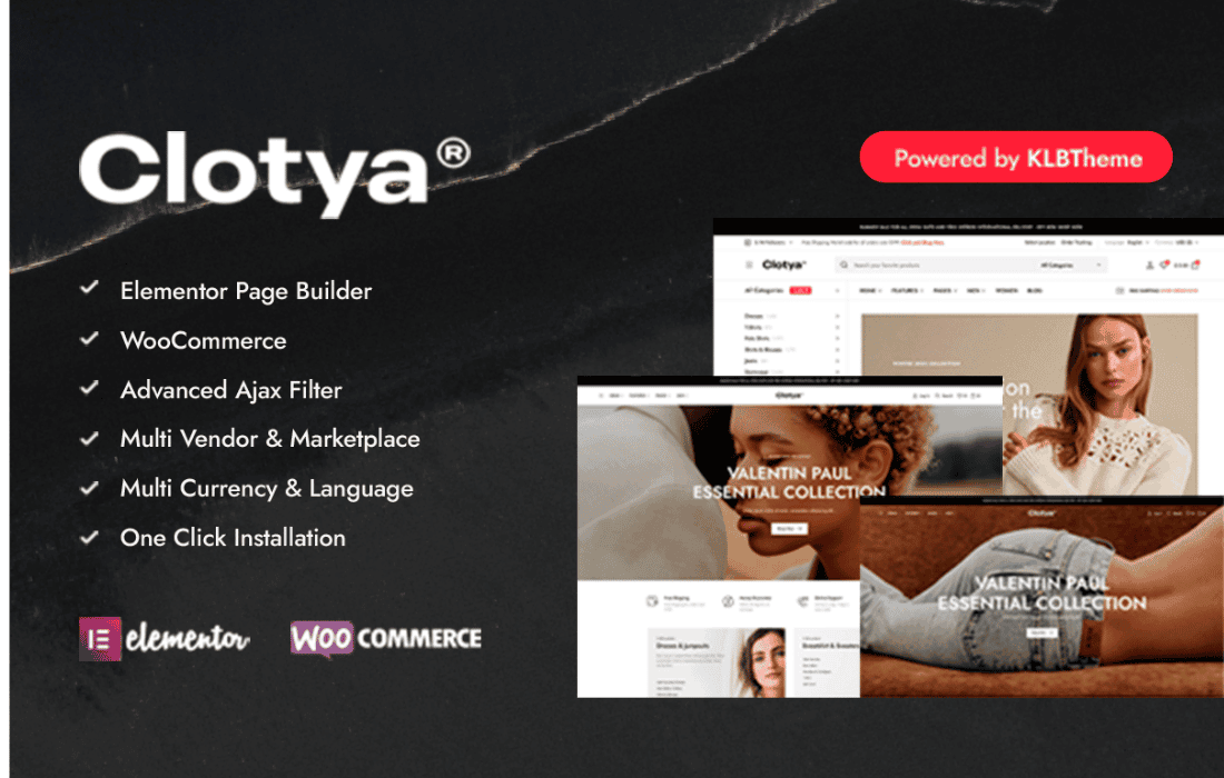 Clotya - Fashion Store eCommerce Theme