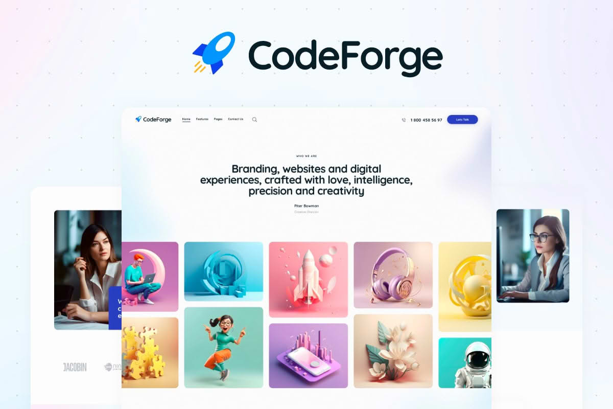 Download CodeForge - IT Company WordPress Theme GPL WordPress Plugin