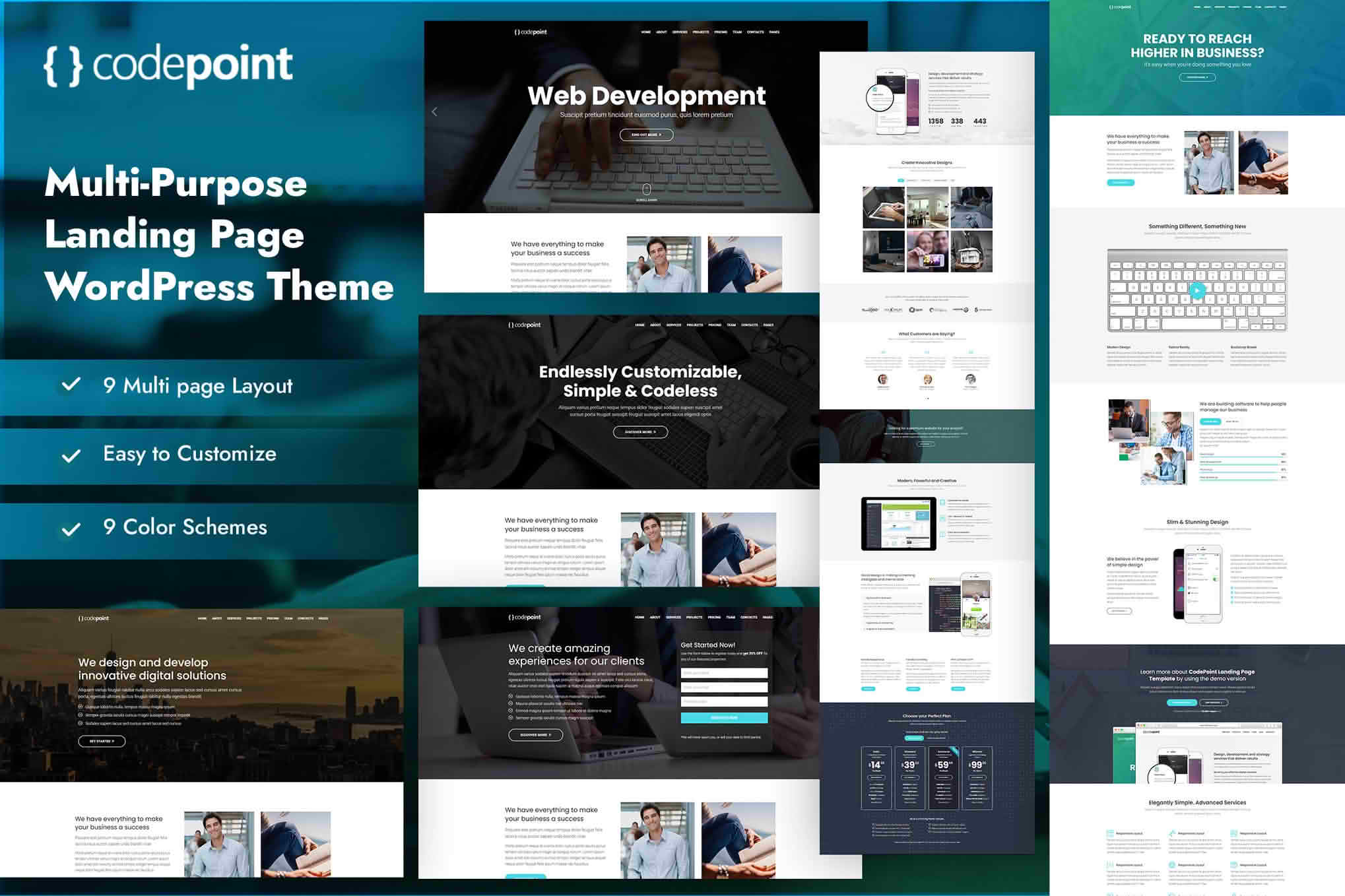 Download CodePoint - Multi-Purpose Landing Page WordPress Theme GPL WordPress Plugin