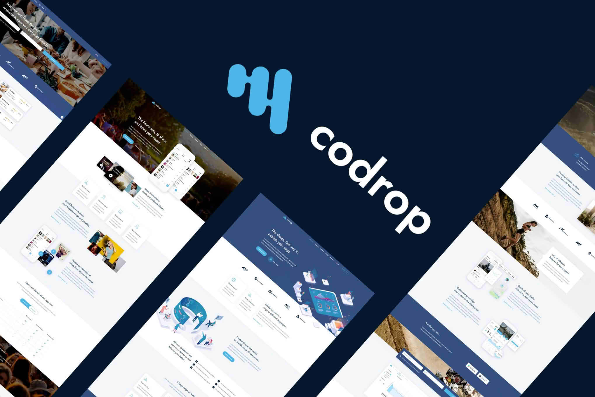 Download Codrop - App Landing Page Theme GPL WordPress Plugin