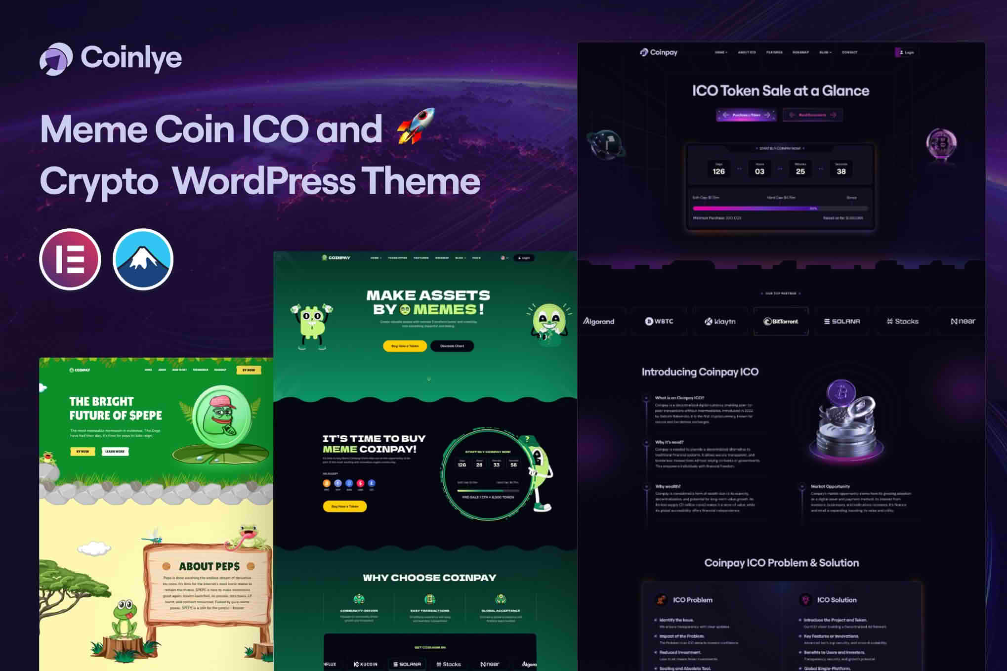 Download Coinlye - Meme coin ICO & Crypto WordPress Theme GPL WordPress Plugin