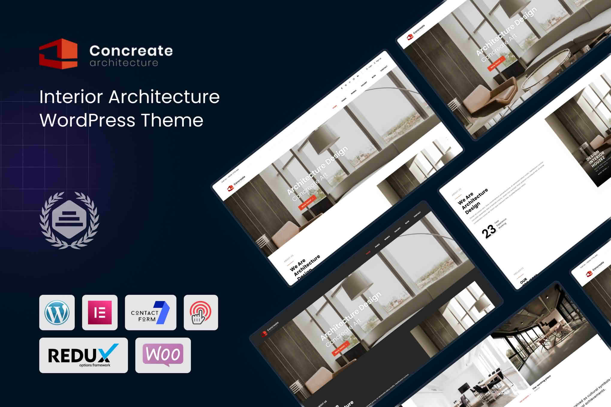 Download Concreate - Interior Architecture Interactive WordPress Theme GPL WordPress Plugin