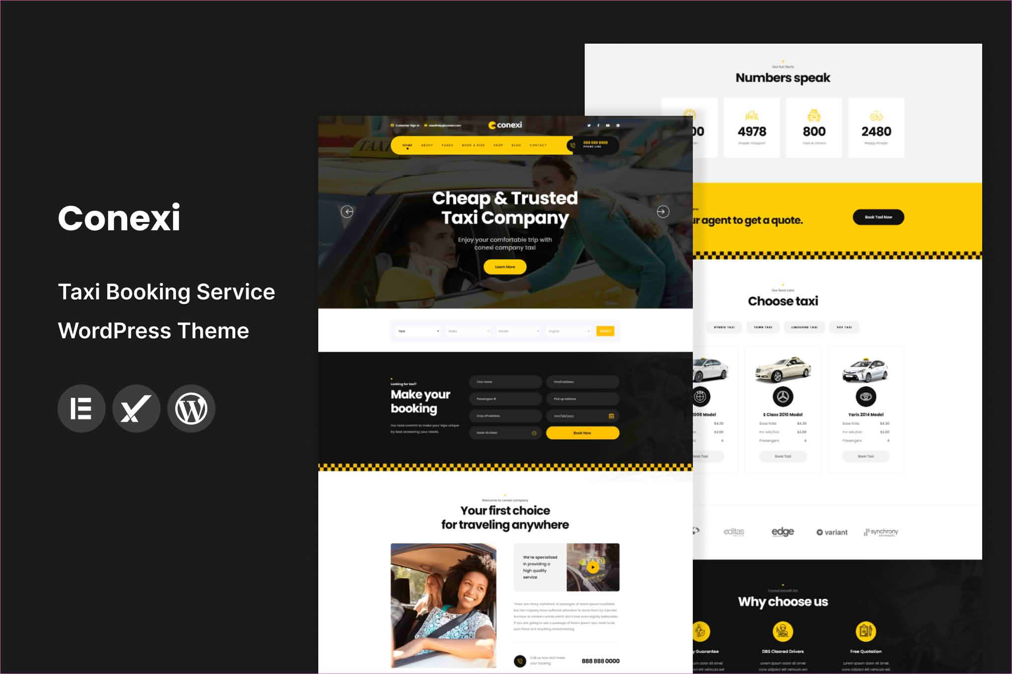 Download Conexi - Taxi Booking Service WordPress Theme + RTL GPL WordPress Plugin