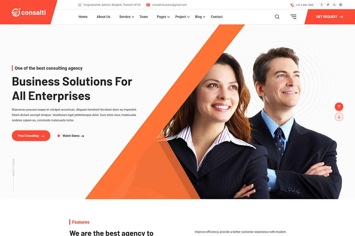 Download Consalti - Consultancy & Business WordPress Theme GPL WordPress Plugin