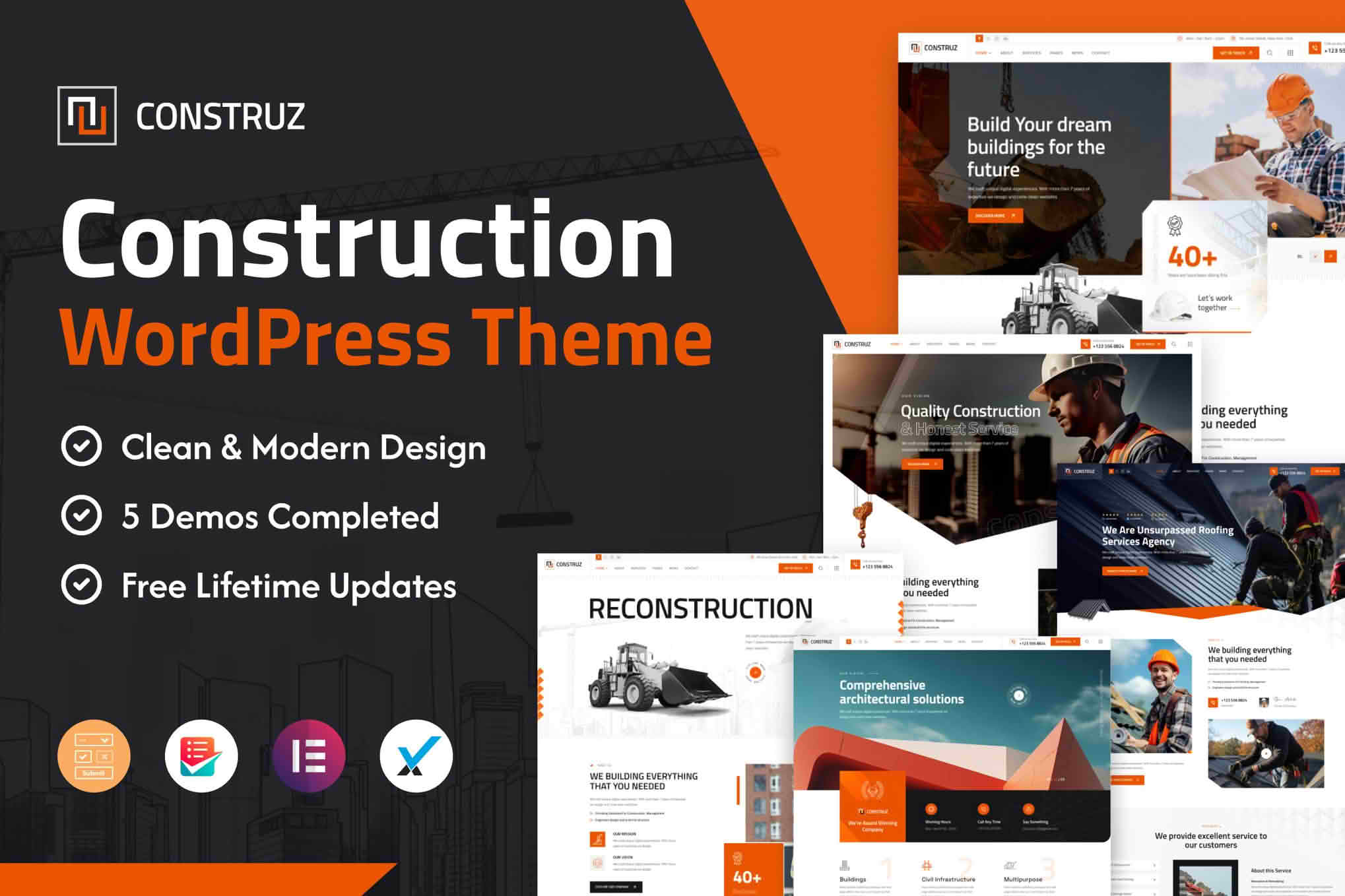 Download Construz - Construction WordPress Theme GPL WordPress Plugin