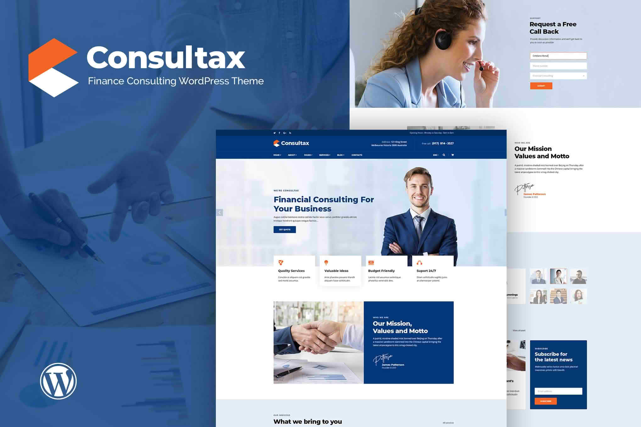 Download Consultax - Financial & Consulting WordPress Theme GPL WordPress Plugin