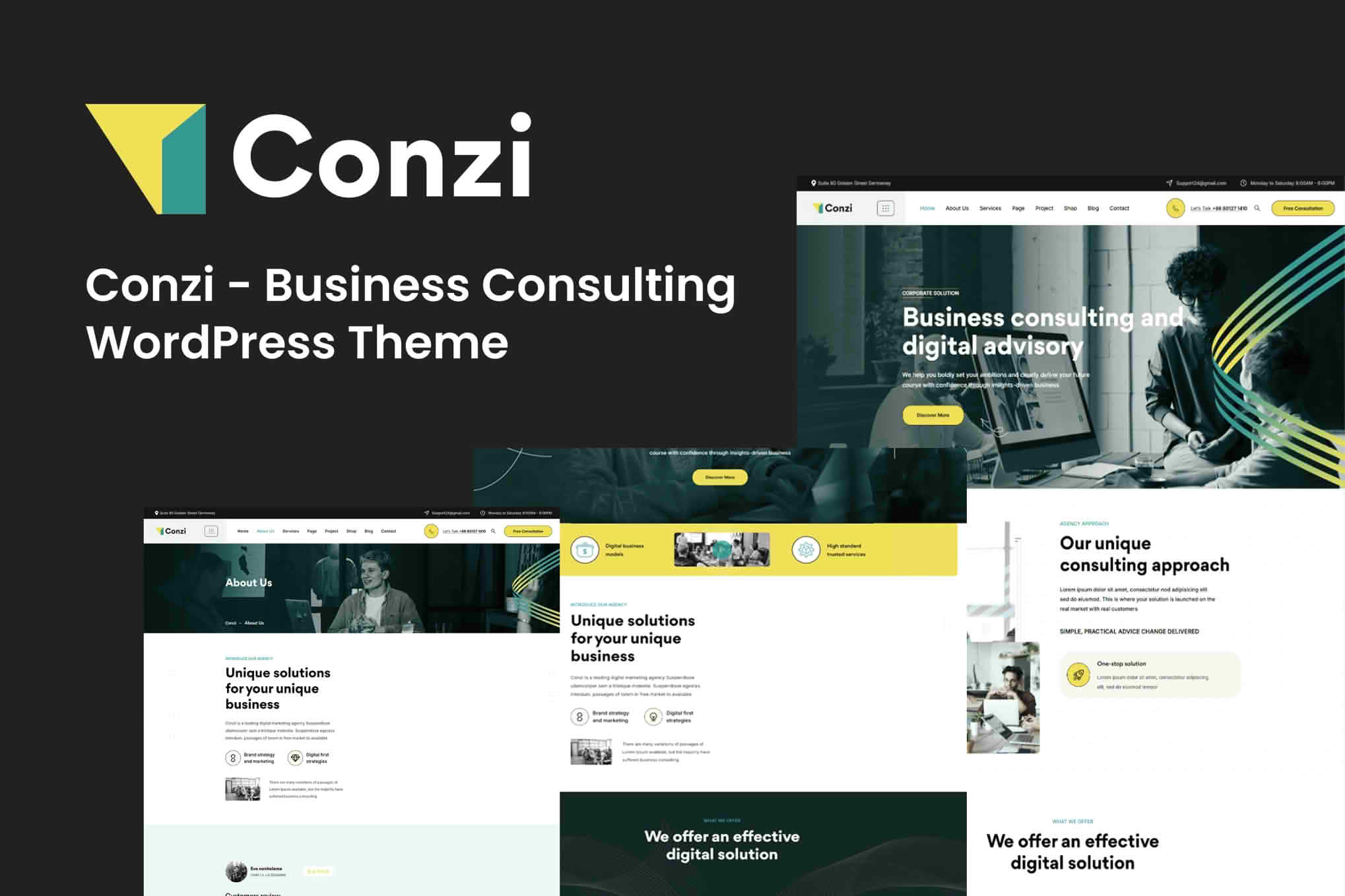 Conzi - Business Consulting WordPress Theme