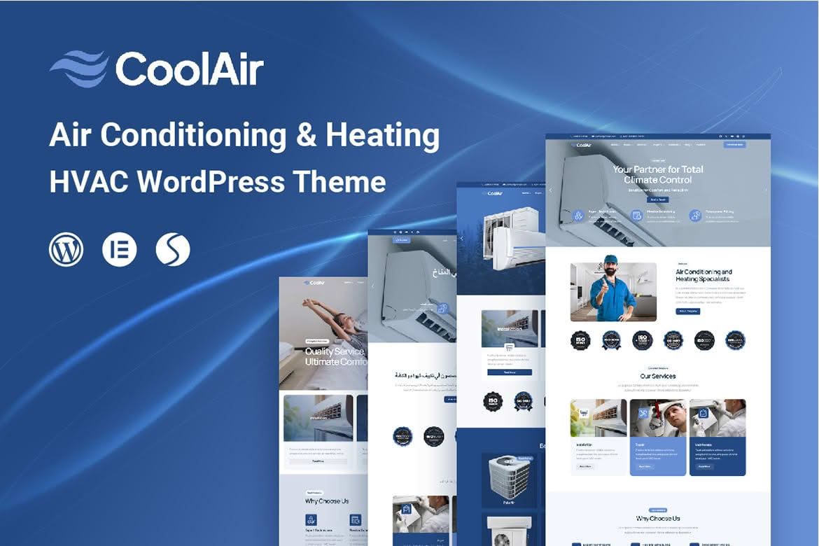 Download Coolair - Air Conditioning & Heating HVAC WordPress Theme GPL WordPress Plugin