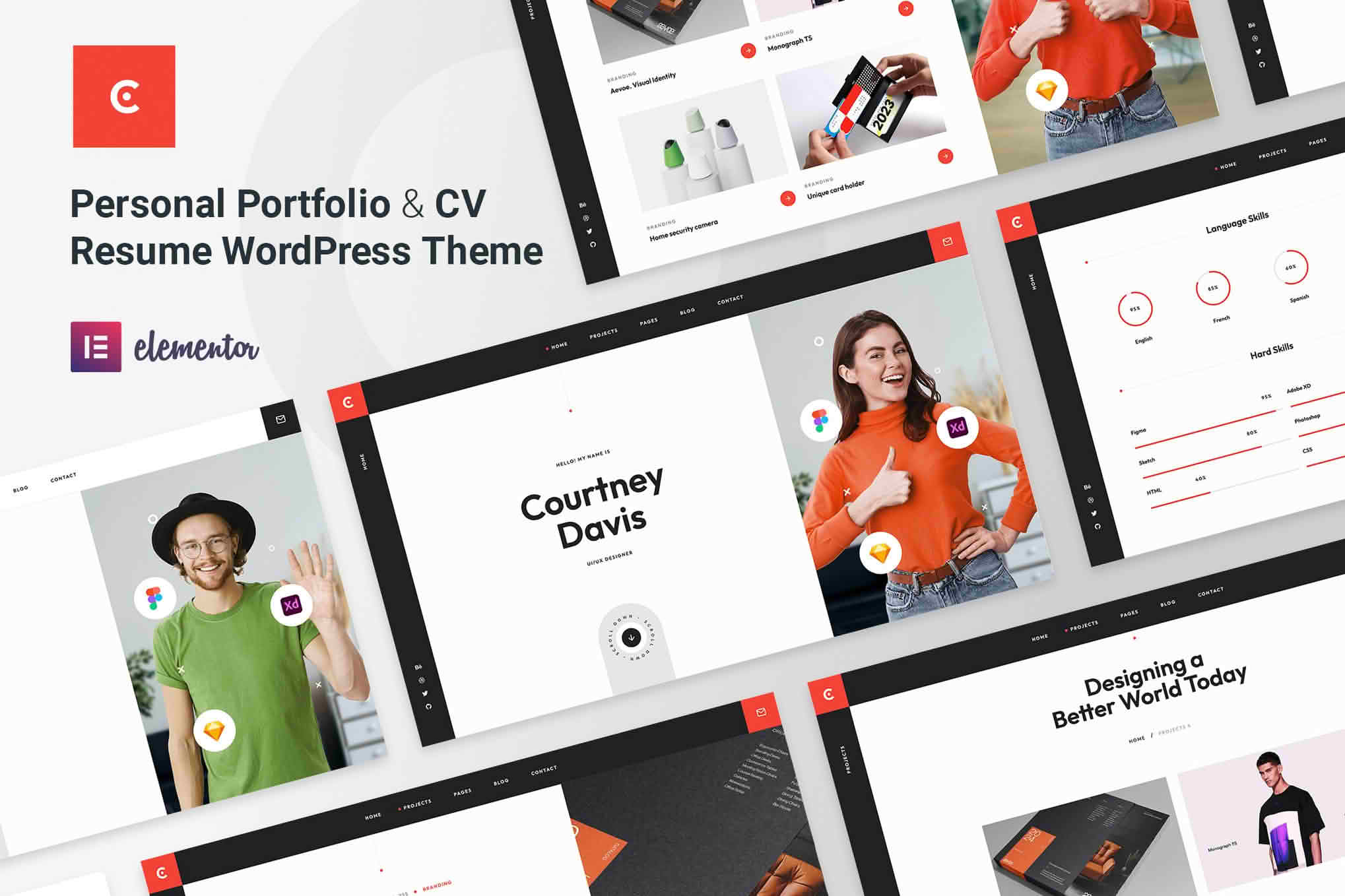 Download Courtney - Personal Portfolio WordPress Theme GPL WordPress Plugin