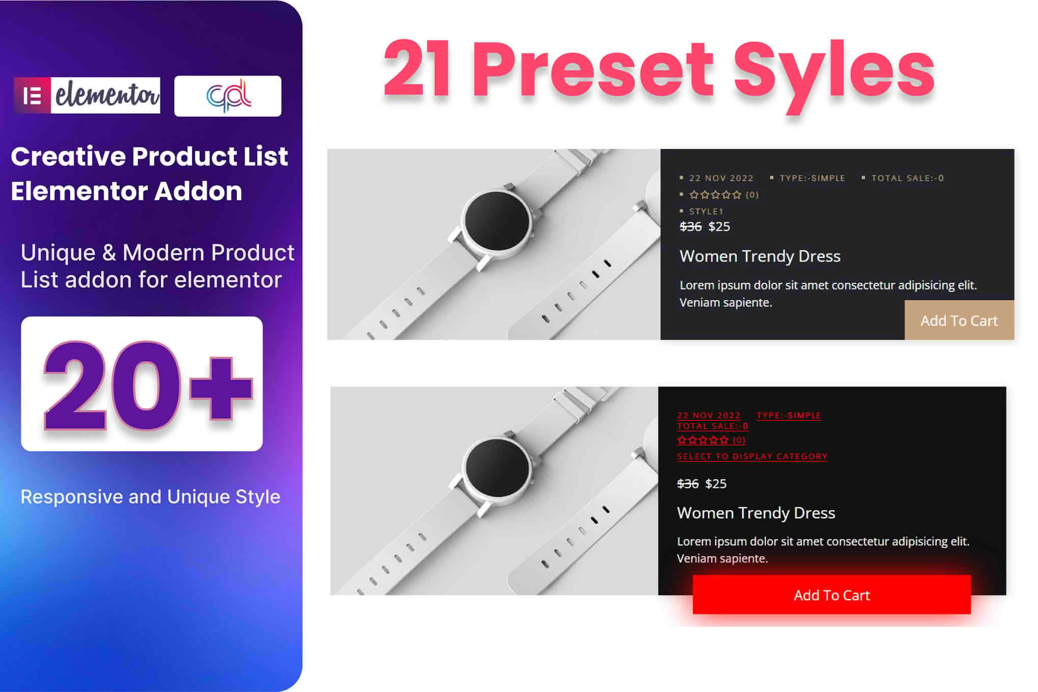 Download WooCommerce Product List Addon For Elementor