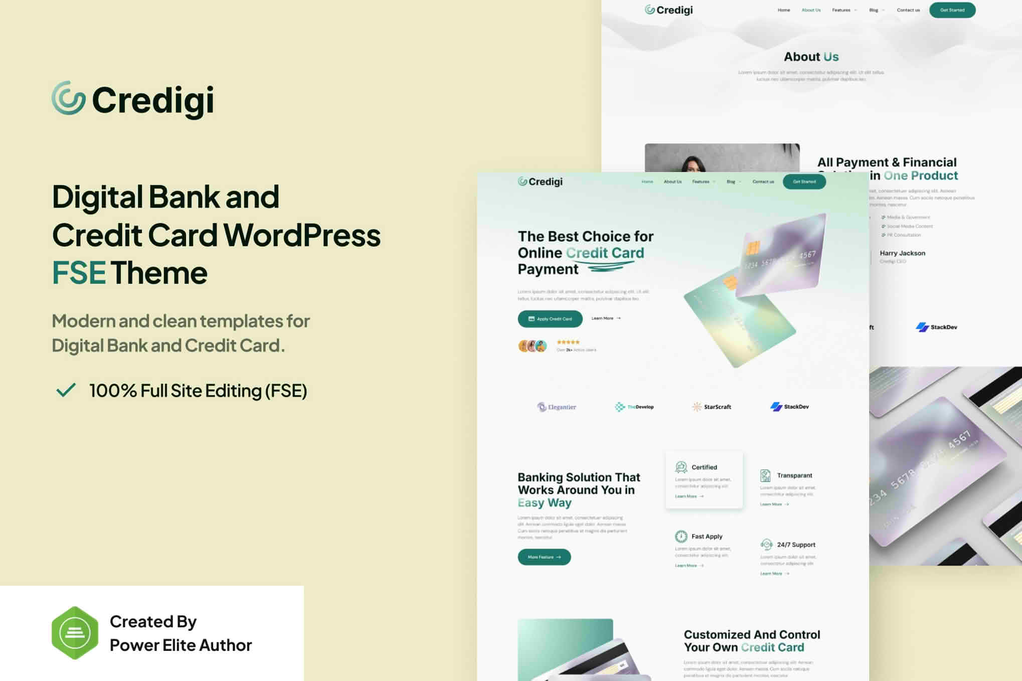 Download Credigi – Digital Bank & Credit Card FSE WordPress Theme GPL WordPress Plugin