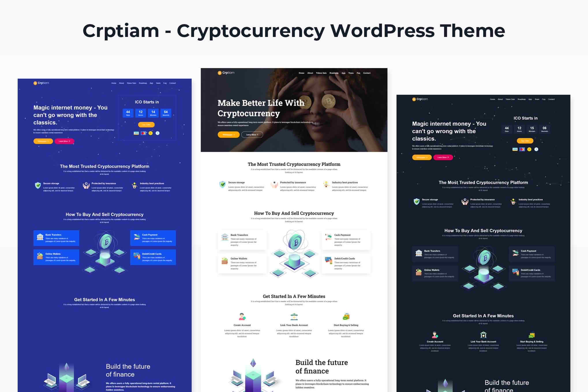 Download Crptiam - Cryptocurrency WordPress Theme GPL WordPress Plugin