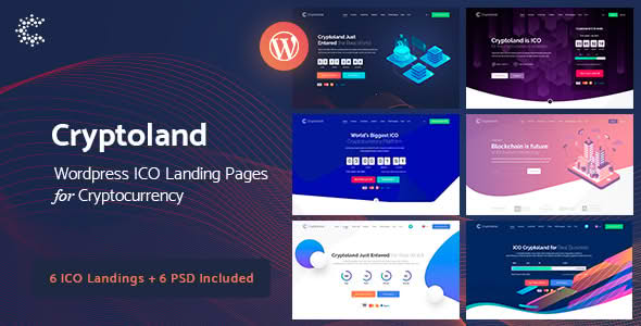 Download Cryptoland - ICO Landing Pages WordPress Theme GPL WordPress Plugin