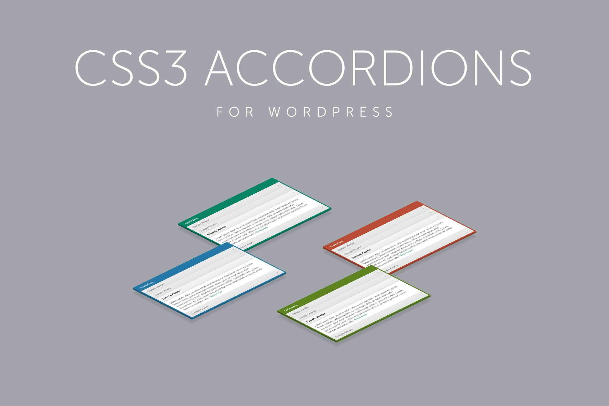 Download CSS3 Accordions for WordPress
