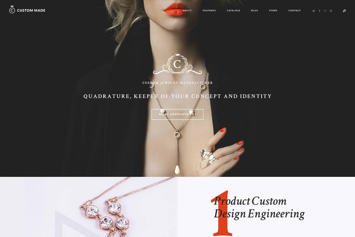 Download Custom Made | Jewelry Manufacturer and Store WordPress Theme GPL WordPress Plugin