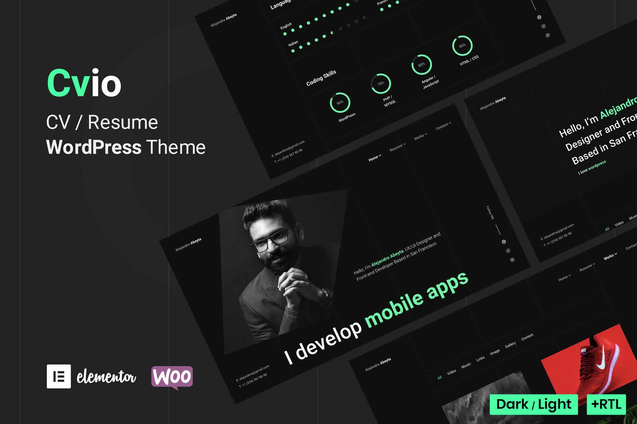 Download Cvio - Personal Portfolio WordPress Theme GPL WordPress Plugin
