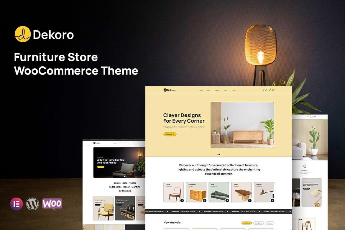 Download Dekoro - Furniture Store WooCommerce Theme GPL WordPress Plugin