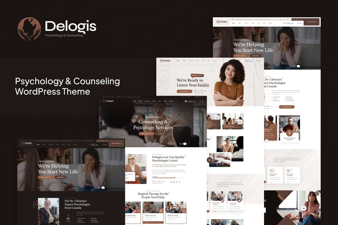 Delogis - Psychology & Counseling WordPress Theme