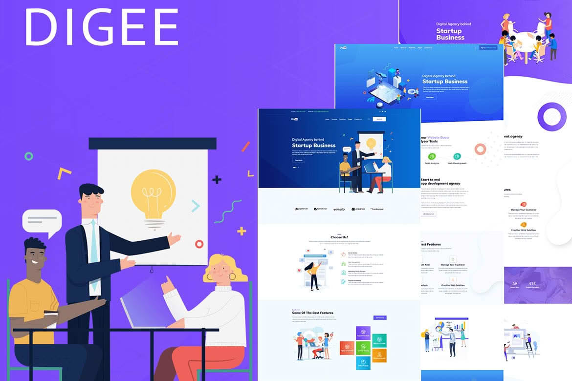 Download Digee - Digital Marketing Agency WordPress Theme GPL WordPress Plugin