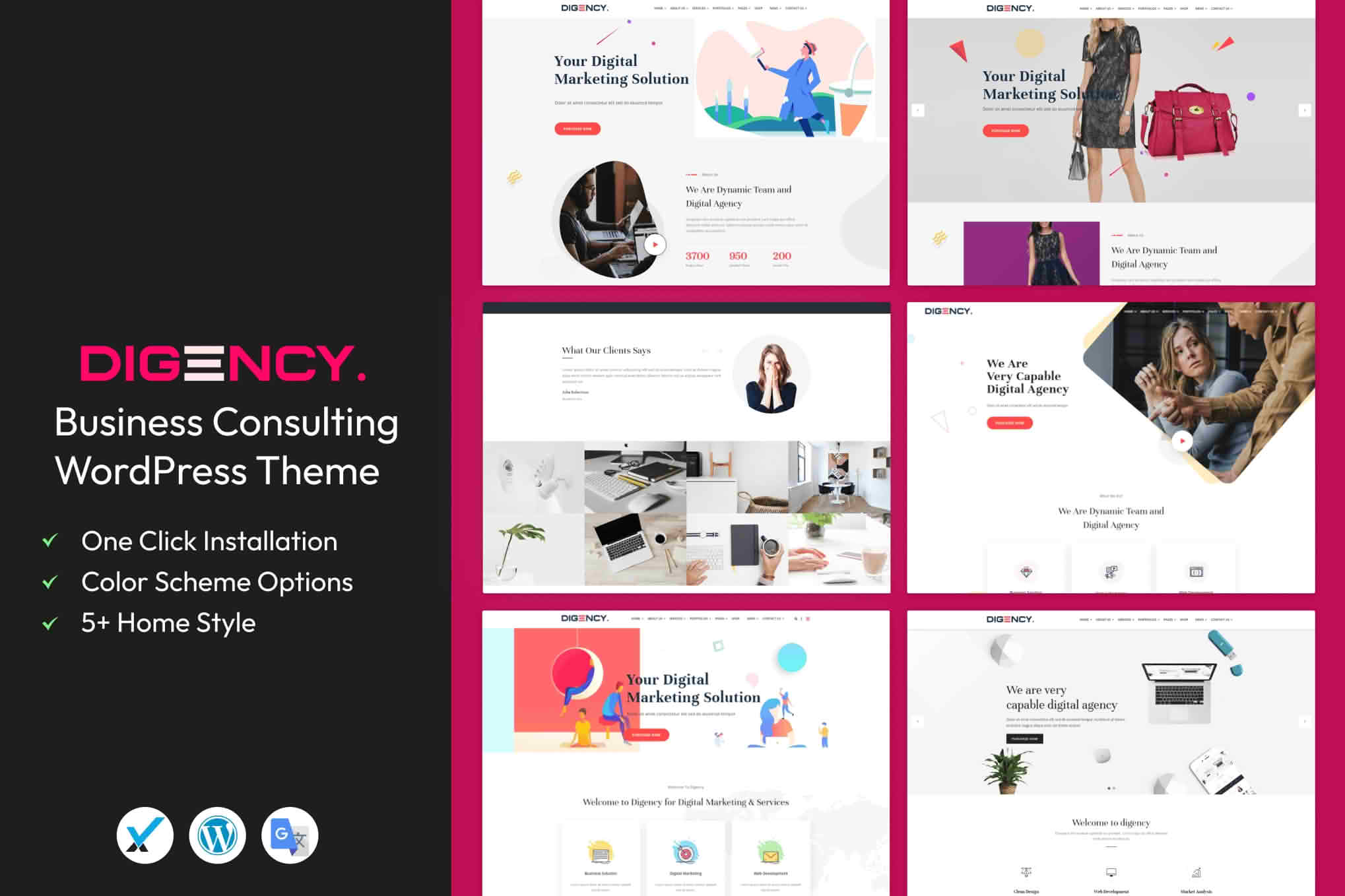 Download Digency – Multi-Purpose Portfolio WordPress Theme GPL WordPress Plugin