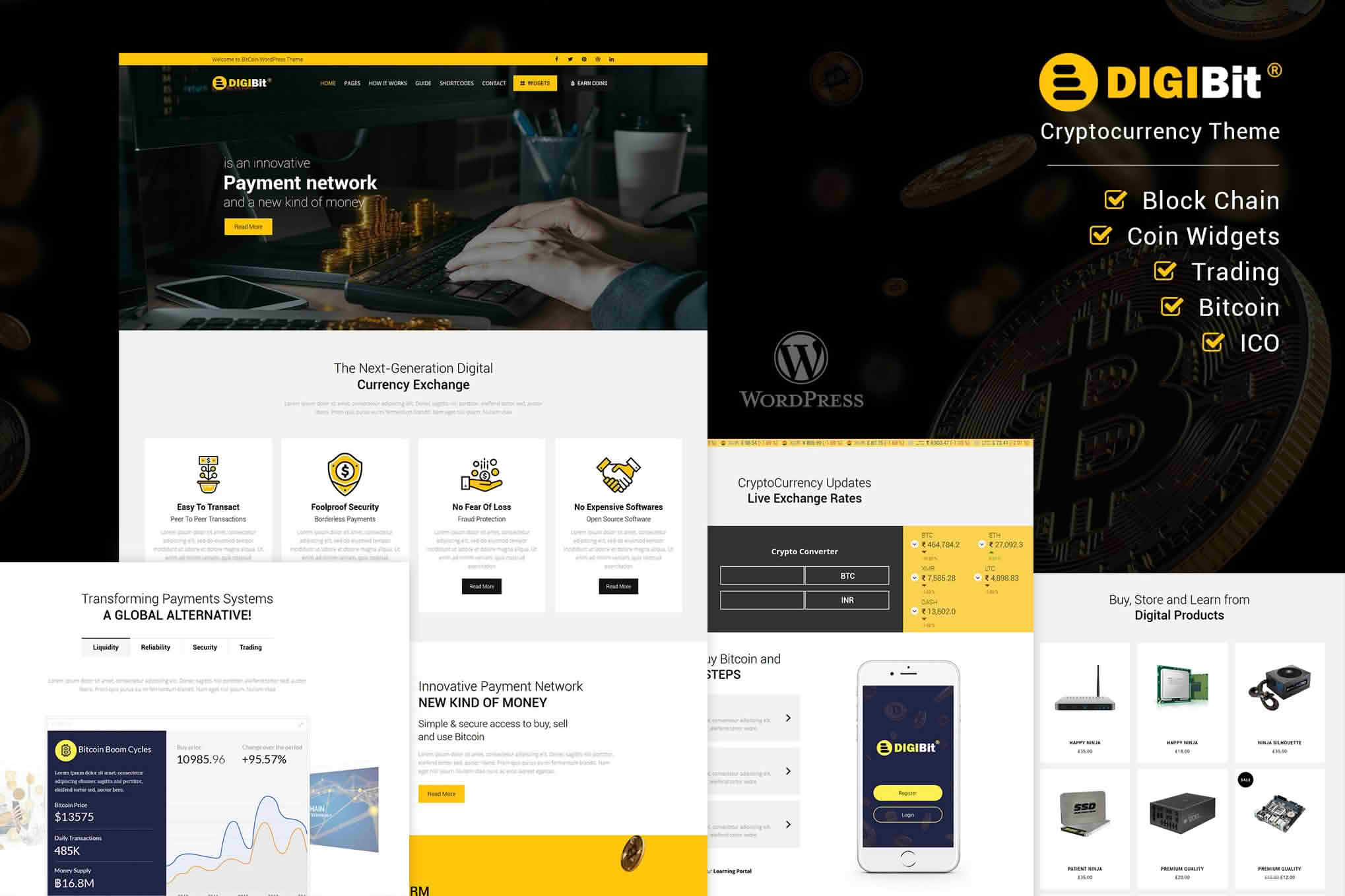 Download DigiBit - Bitcoin Trading WordPress Theme GPL WordPress Plugin