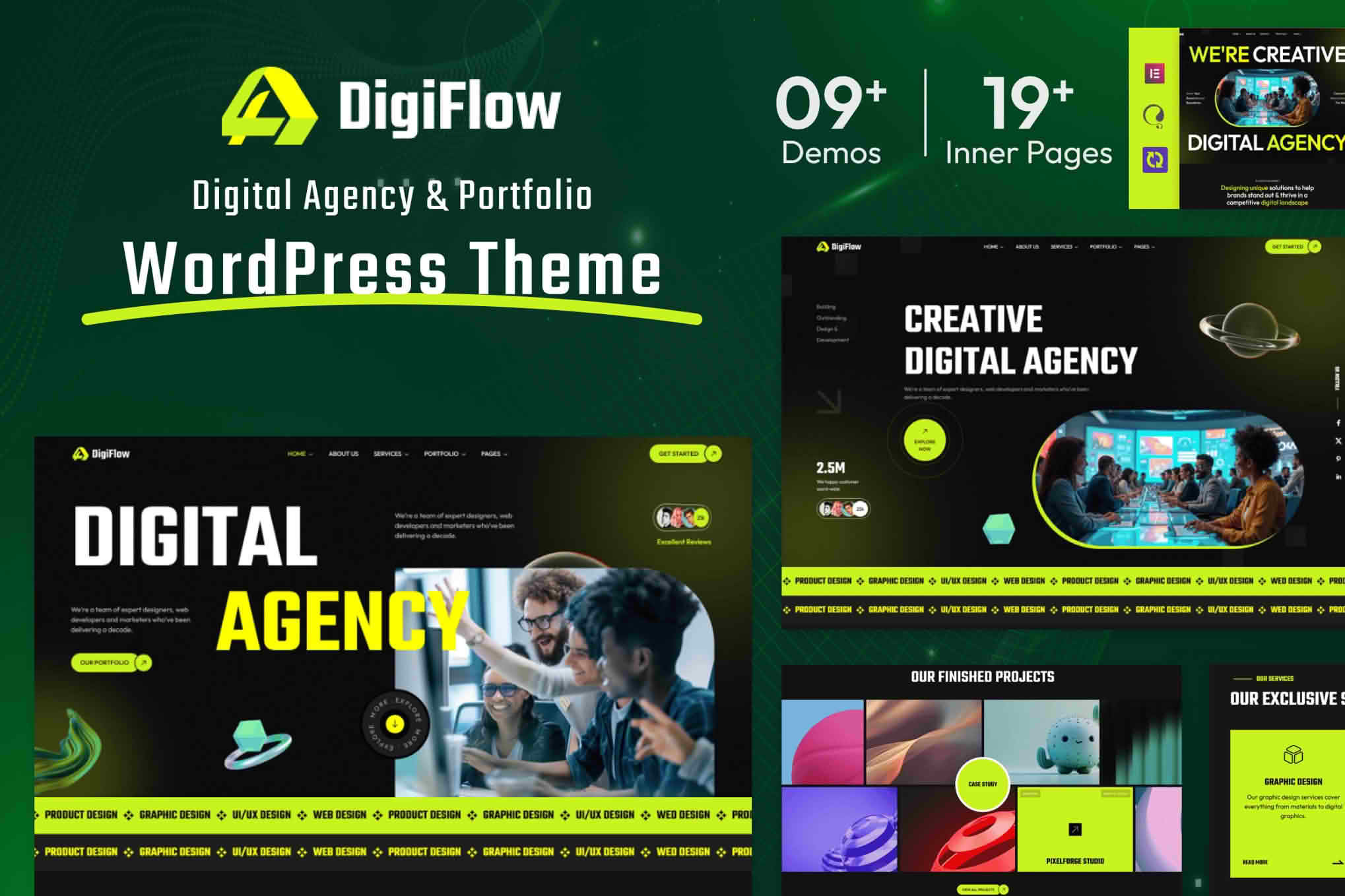 Download DigiFlow - Digital Agency WordPress Theme GPL WordPress Plugin